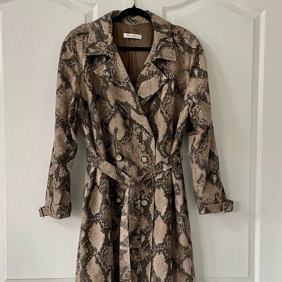 Marina Rinaldi Jackets & Blazers - Vintage Marina Rinaldi Snake Print Trench Coat